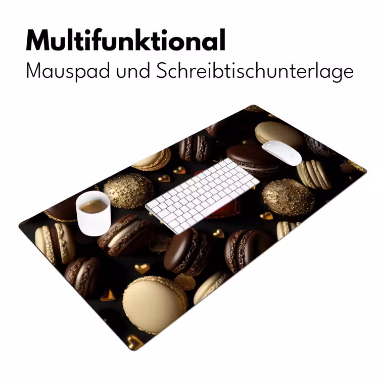 Macarons - Rood - Hart Muismat XXL klein -ysfeer4_duits