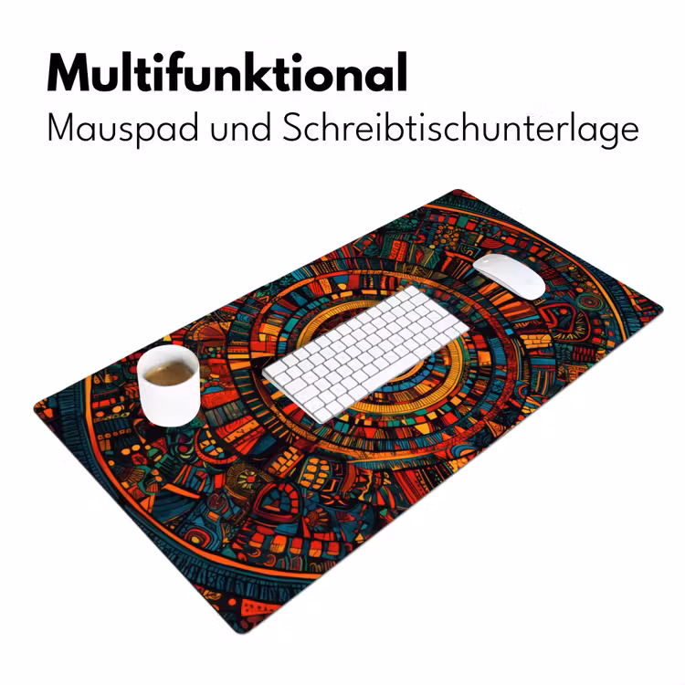 Mandala - Cirkels - Patronen Muismat XXL klein -ysfeer4_duits
