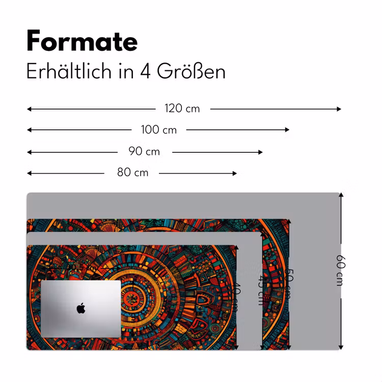 Mandala - Cirkels - Patronen Muismat XXL klein -ysfeer5_duits