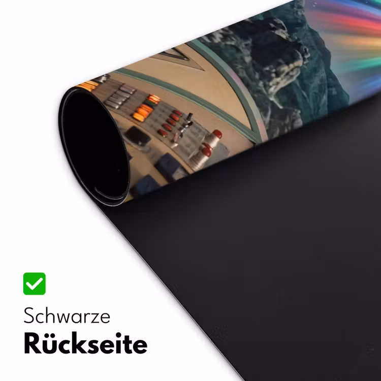 Schreibtischunterlage - Mann – Kontrollraum – Strand - Man - Controlekamer - Strand Muismat XXL klein