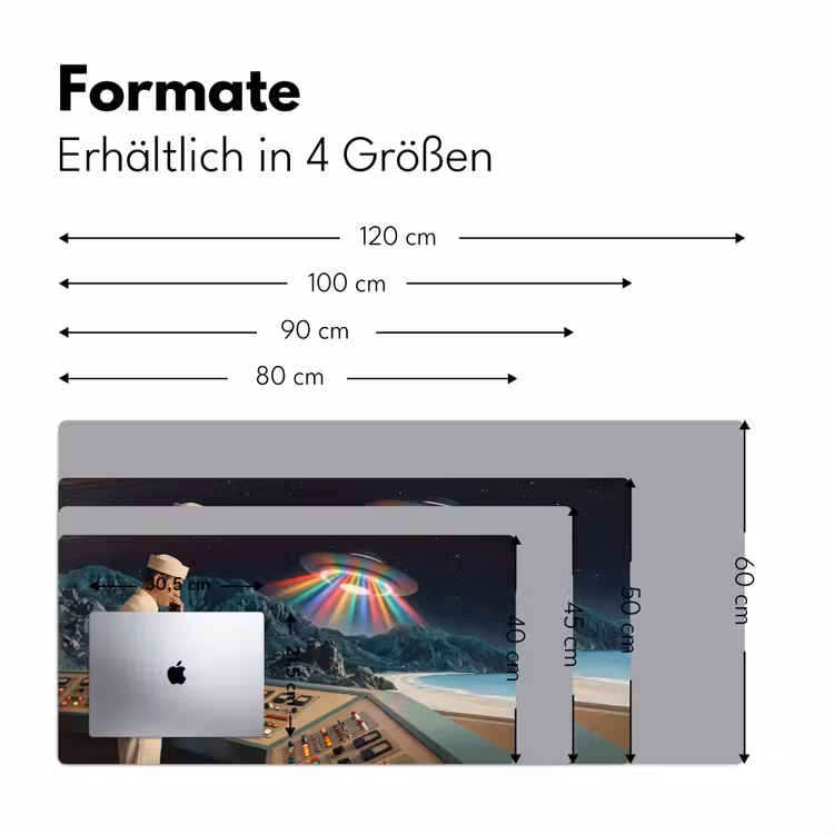 Schreibtischunterlage - Mann – Kontrollraum – Strand - Man - Controlekamer - Strand Muismat XXL klein