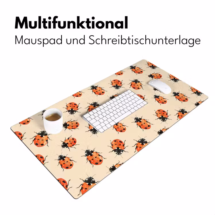 Lieveheersbeestjes - Patroon - Rood Muismat XXL klein 681 -ysfeer4_duits