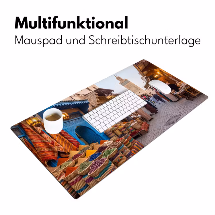 Schreibtischunterlage - Markt – Orientalisch – Farbenfroh - Markt - Oosters - Kleurrijk Muismat XXL klein