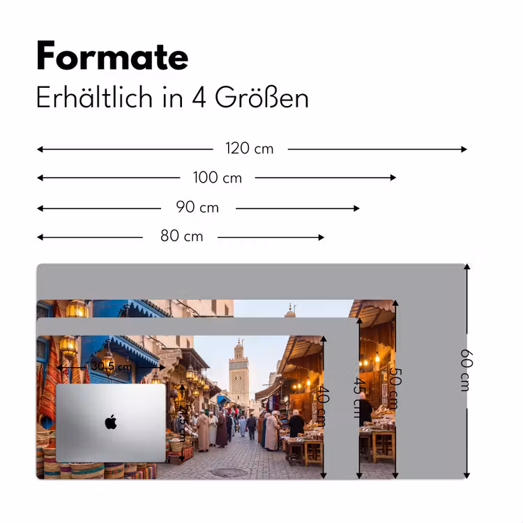 Schreibtischunterlage - Markt – Orientalisch – Farbenfroh - Markt - Oosters - Kleurrijk Muismat XXL klein