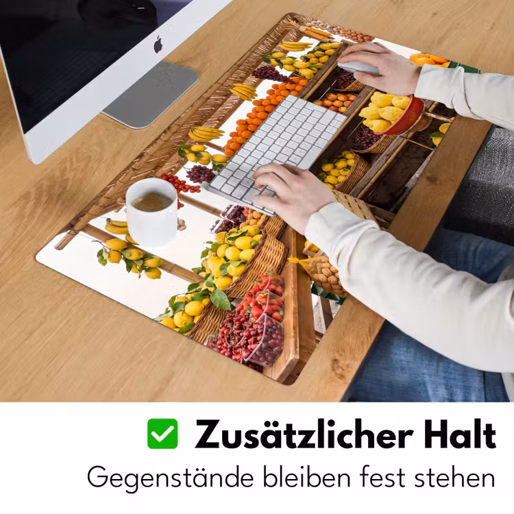 Schreibtischunterlage - Marktstand – Obst – Frisch - Marktkraam - Fruit - Vers Muismat XXL klein