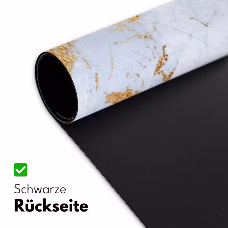 Marmer - Goud - Wit - Luxe - Marmerlook - Glitter Muismat XXL klein -ysfeer2_duits