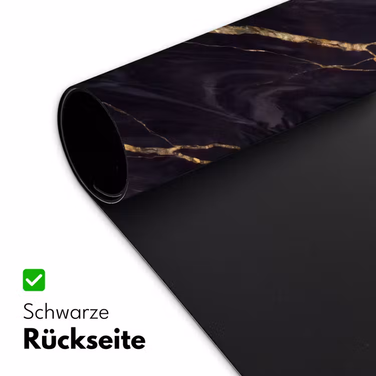 Marmer - Gouden aders - Abstract - Zwart Muismat XXL klein -ysfeer2_duits