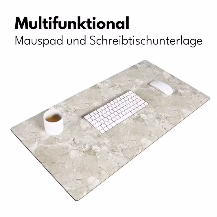 Marmer - Grijs - Aders Muismat XXL klein 681 -ysfeer4_duits