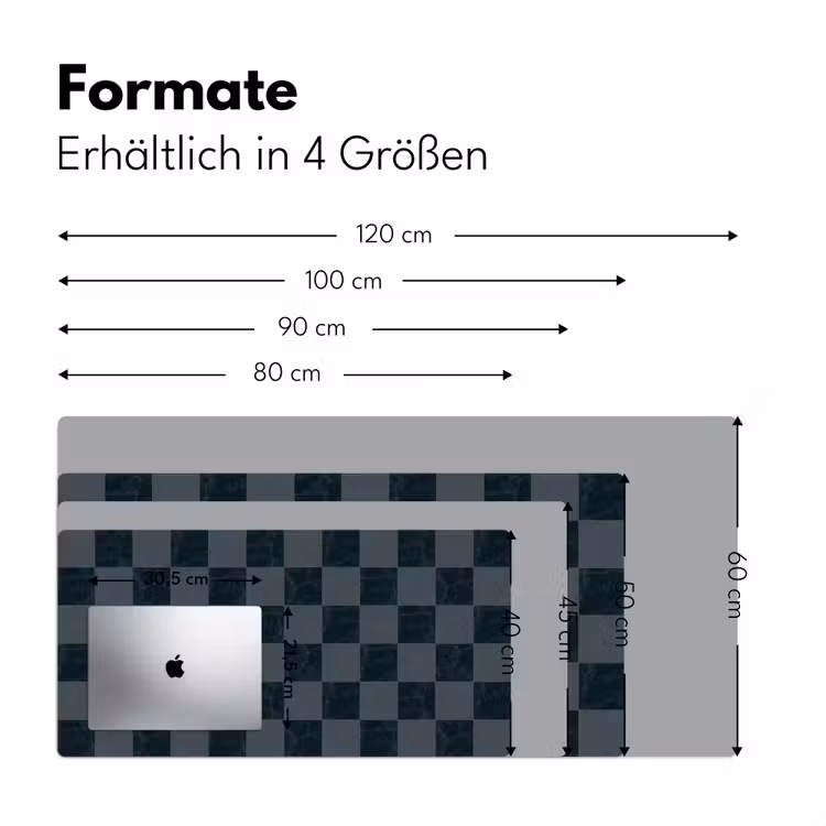 Marmer - Patroon - Antraciet Muismat XXL klein 681 -ysfeer5_duits