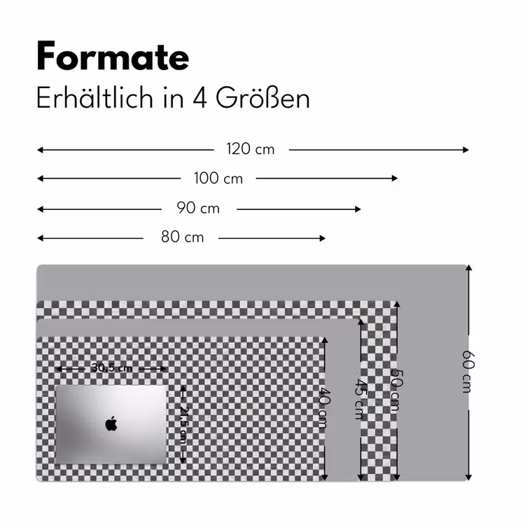Marmer - Patroon - Grijs Muismat XXL klein 681 -ysfeer5_duits