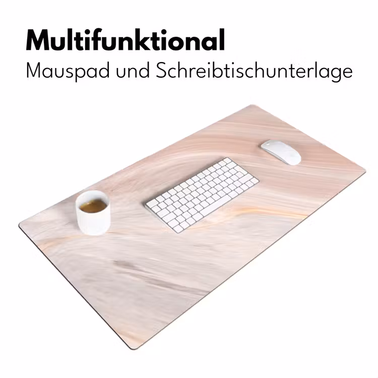 Marmer - Patroon - Pastel - Abstract - Marmerlook - Luxe Muismat XXL klein -ysfeer4_duits