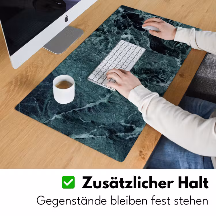 Marmer - Steen - Textuur - Marmerlook - Design Muismat XXL klein -ysfeer3_duits