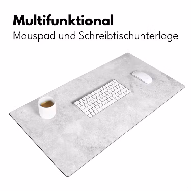 Marmer - Textuur - Grijs - Marmerlook Muismat XXL klein -ysfeer4_duits