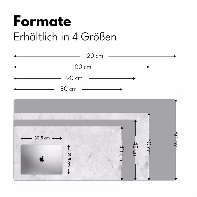Marmer - Textuur - Grijs - Marmerlook Muismat XXL klein -ysfeer5_duits