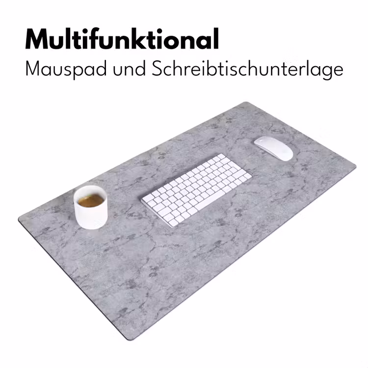 Marmerplaat - Patroon - Grijs Muismat XXL klein 681 -ysfeer4_duits