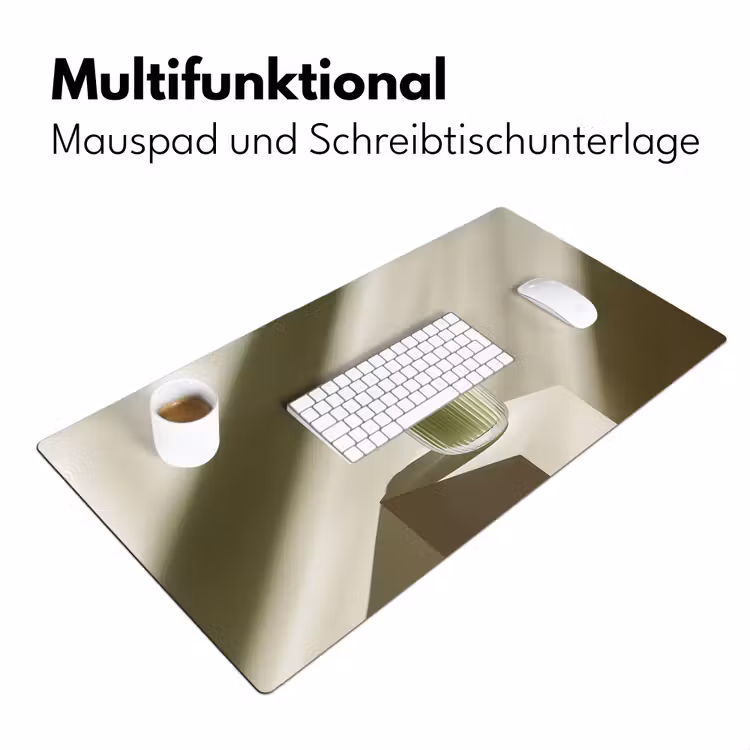 Matcha - Glas - Groen - Minimalistisch Muismat XXL klein -ysfeer4_duits