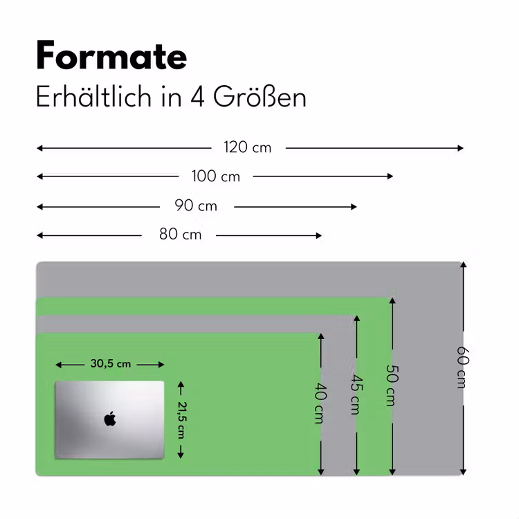 Meadow - Green - Groen Muismat XXL klein 681 -ysfeer5_duits
