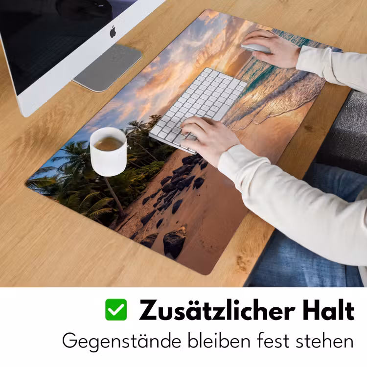 Zee - Berg - Landschap - Tropisch - Goud Muismat XXL klein -ysfeer3_duits
