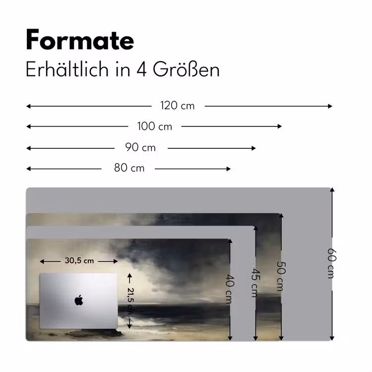 Zee - Rotsen - Storm Muismat XXL klein -ysfeer5_duits