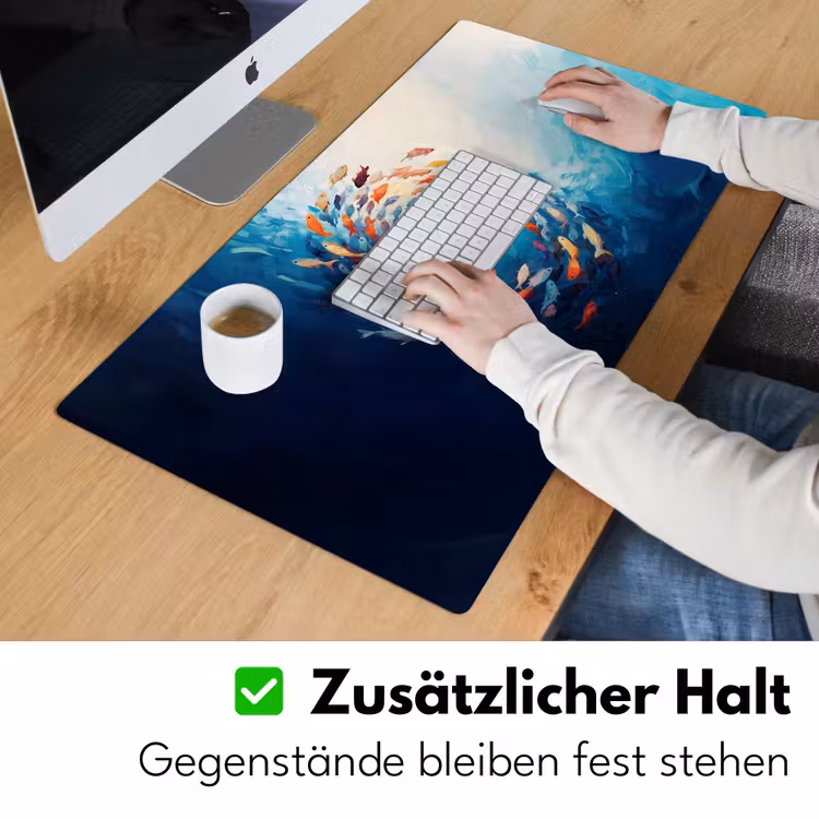 Zee - Vissen - Kleurrijk - Dynamisch Muismat XXL klein -ysfeer3_duits