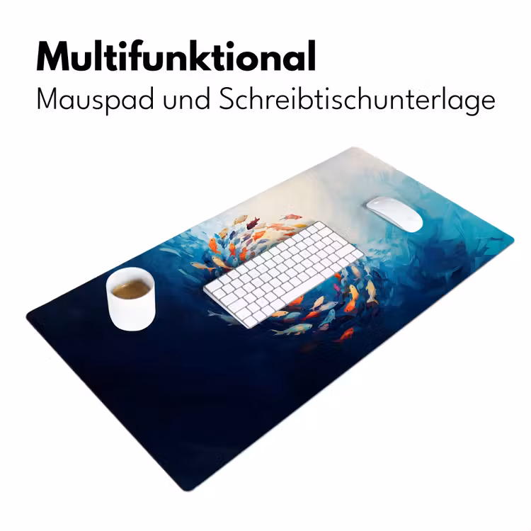 Zee - Vissen - Kleurrijk - Dynamisch Muismat XXL klein -ysfeer4_duits