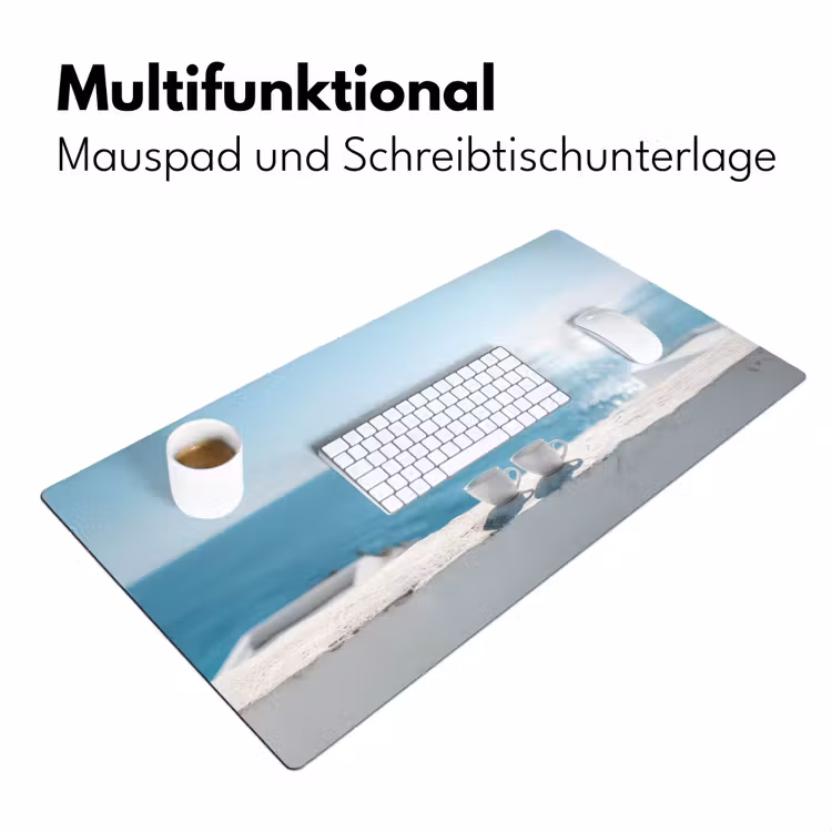 Zee - Koffiekopjes - Zomers Muismat XXL klein -ysfeer4_duits