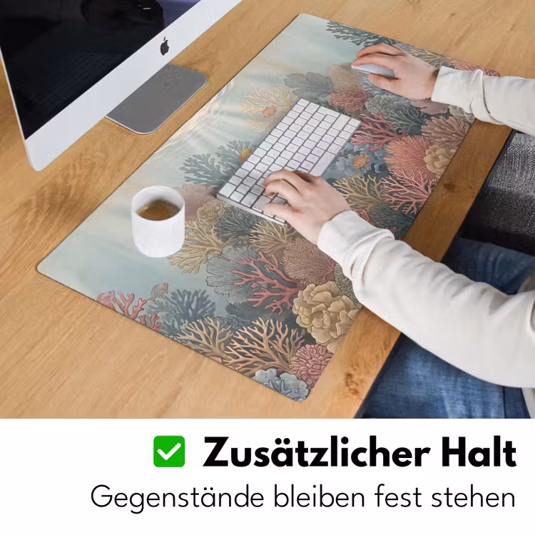 Zee - Koraal - Vis - Natuur - Kleurrijk Muismat XXL klein -ysfeer3_duits