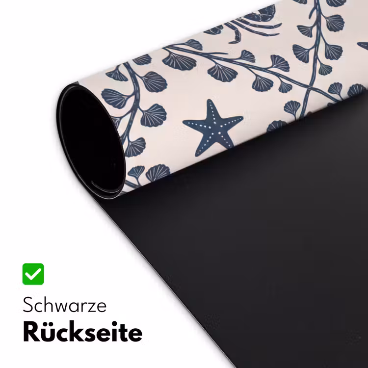Schreibtischunterlage - Meer – Krabbe – Seestern – Muster – Blau - Zee - Krab - Zeester - Patroon - Blauw Muismat XXL klein