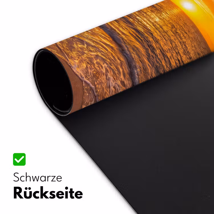 Zee - Kust - Zonsondergang - Natuur - Oranje Muismat XXL klein -ysfeer2_duits