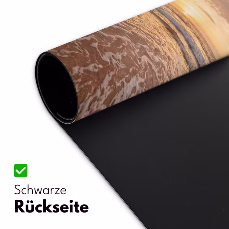 Zee - Kustlijn - Wolken - Landschap - Oranje Muismat XXL klein -ysfeer2_duits