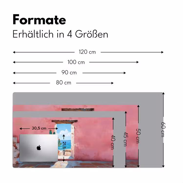 Zee - Roze - Cactus Muismat XXL klein -ysfeer5_duits