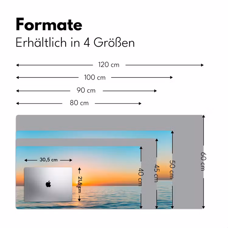Zee - Zeilboot - Zonsondergang Muismat XXL klein -ysfeer5_duits