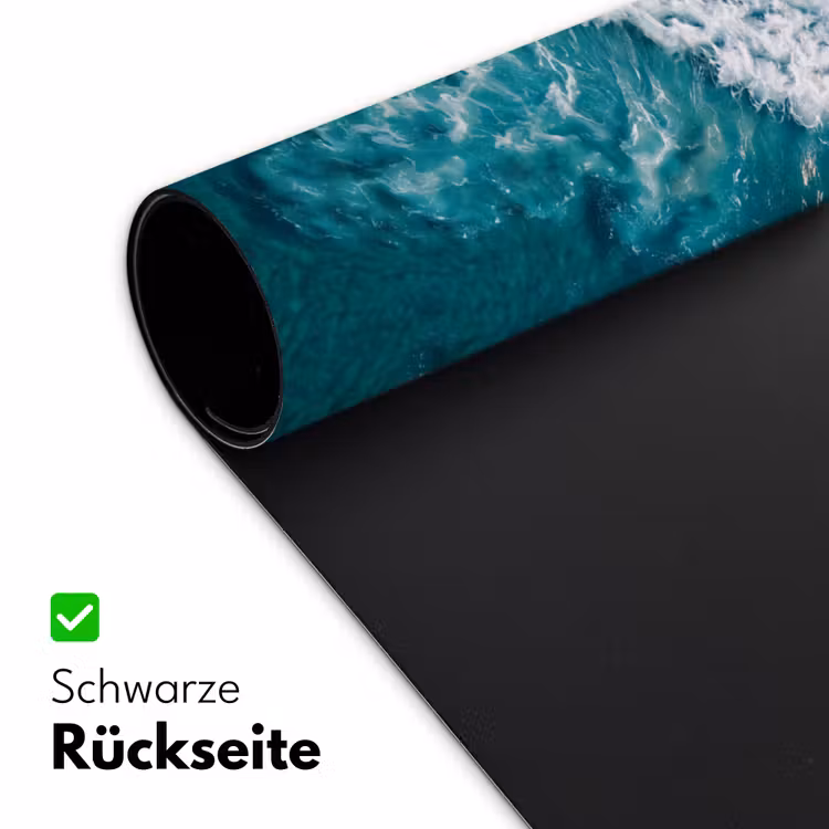 Zee - Strand - Golven - Natuur - Blauw Muismat XXL klein -ysfeer2_duits