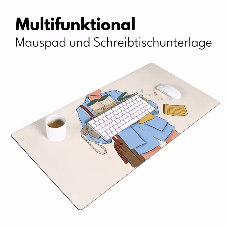 Schreibtischunterlage - Mensch – Bürobedarf – Arbeit – Modern - Mens - Kantoorartikelen - Werk - Modern Muismat XXL klein