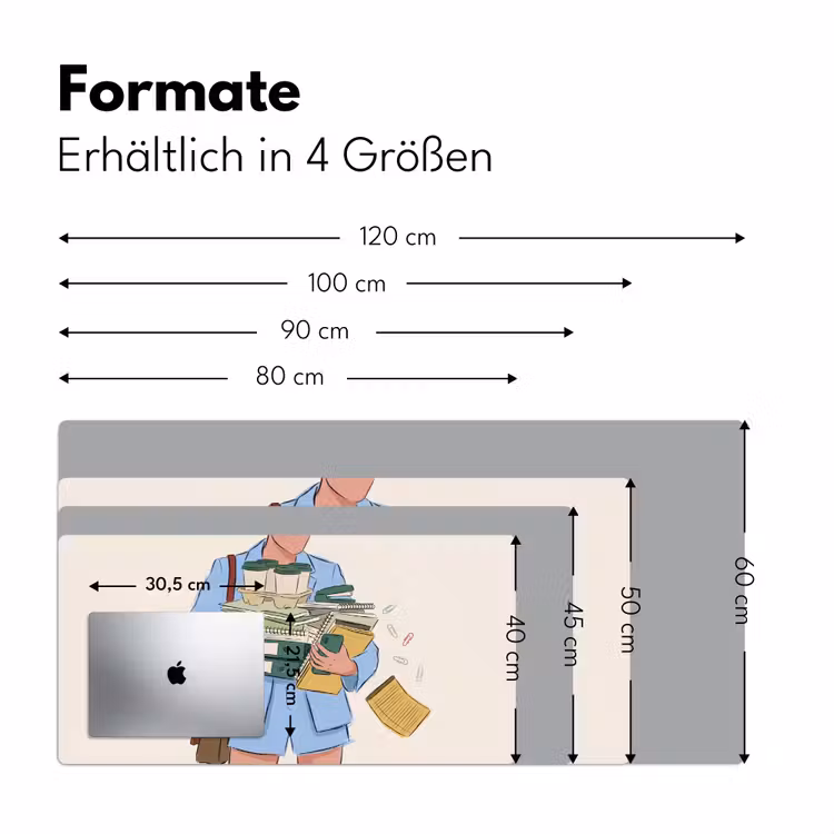 Schreibtischunterlage - Mensch – Bürobedarf – Arbeit – Modern - Mens - Kantoorartikelen - Werk - Modern Muismat XXL klein