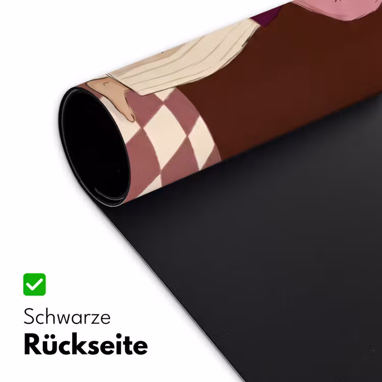 Schreibtischunterlage - Mensch – Hund – Tiere – Abstrakt – Rosa - Mens - Hond - Dieren - Abstract - Roze Muismat XXL klein