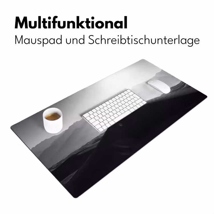 Mens - Kameel - Zandduin - Natuur - Monochroom Muismat XXL klein -ysfeer4_duits