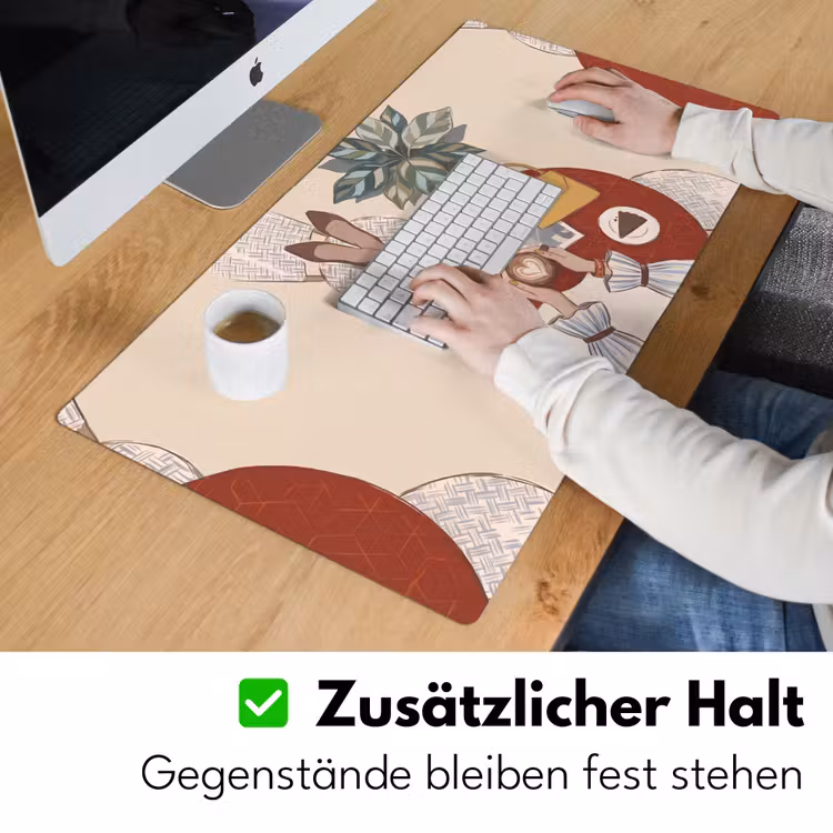 Schreibtischunterlage - Menschen – Café – Kaffee – Stadtleben – Modern - Mensen - Cafe - Koffie - Stadsleven - Modern Muismat XXL klein