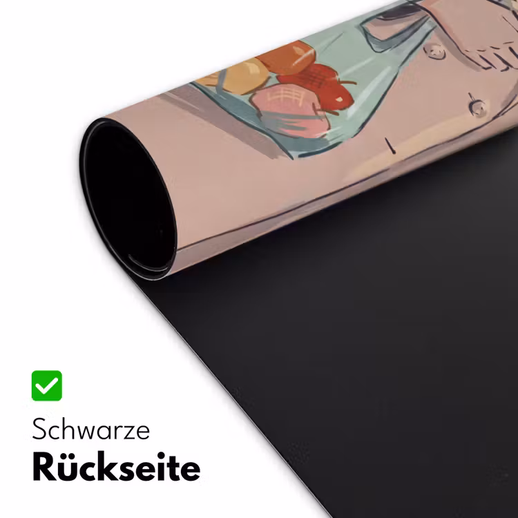Schreibtischunterlage - Menschen – Einkaufen – Stadtleben – Modern – Farbenfroh - Mensen - Boodschappen - Stadsleven - Modern - Kleurrijk Muismat XXL klein