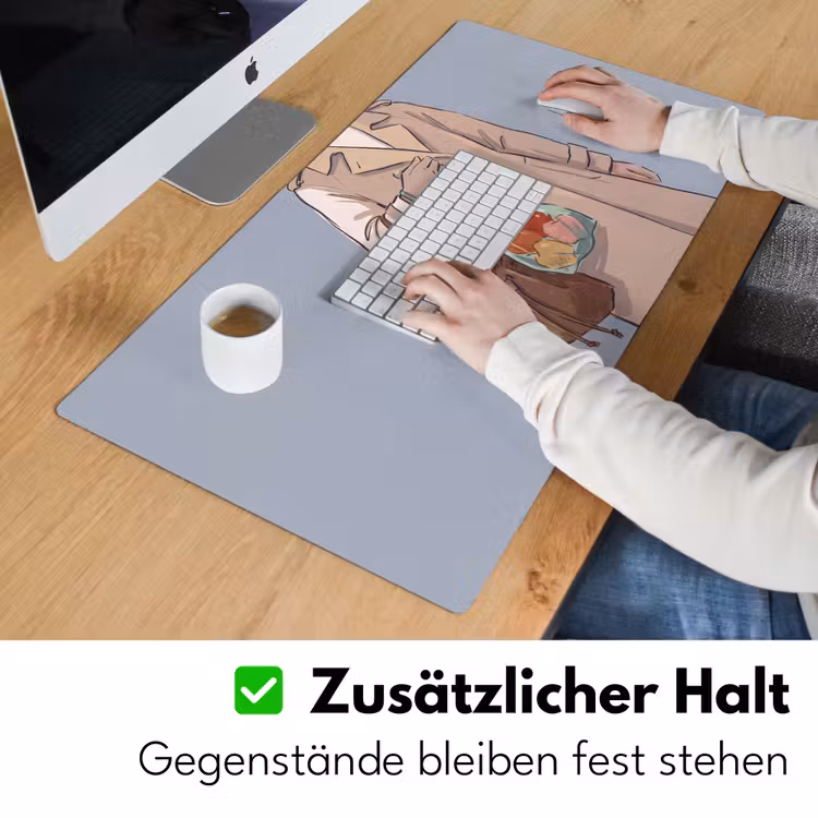 Schreibtischunterlage - Menschen – Einkaufen – Stadtleben – Modern – Farbenfroh - Mensen - Boodschappen - Stadsleven - Modern - Kleurrijk Muismat XXL klein
