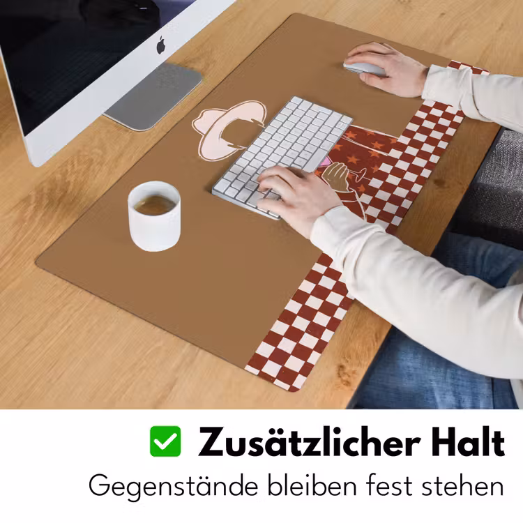 Schreibtischunterlage - Menschen – Hut – Cocktail – Abstrakt – Modern - Mensen - Hoed - Cocktail - Abstract - Modern Muismat XXL klein