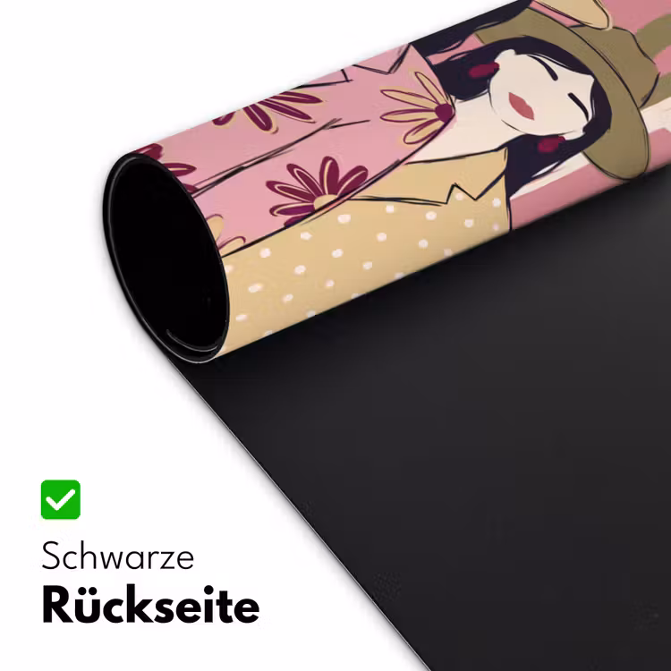 Schreibtischunterlage - Menschen – Hüte – Abstrakt – Rosa – Porträt - Mensen - Hoeden - Abstract - Roze - Portret Muismat XXL klein