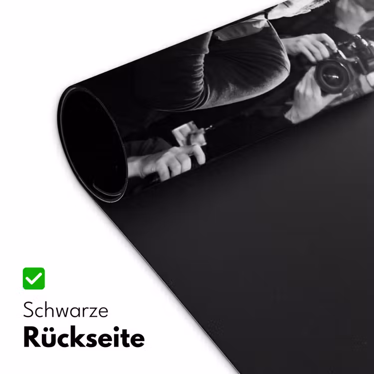 Mensen - Camera - Flitslicht - Zwart-wit - Media Muismat XXL klein -ysfeer2_duits