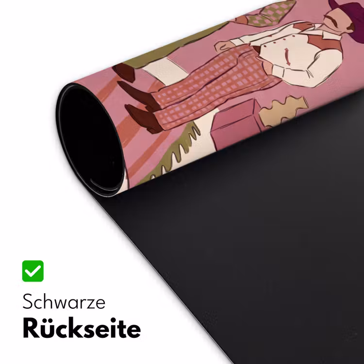 Schreibtischunterlage - Menschen – Männer – Hüte – Retro – Inneneinrichtung - Mensen - Mannen - Hoeden - Retro - Interieur Muismat XXL klein