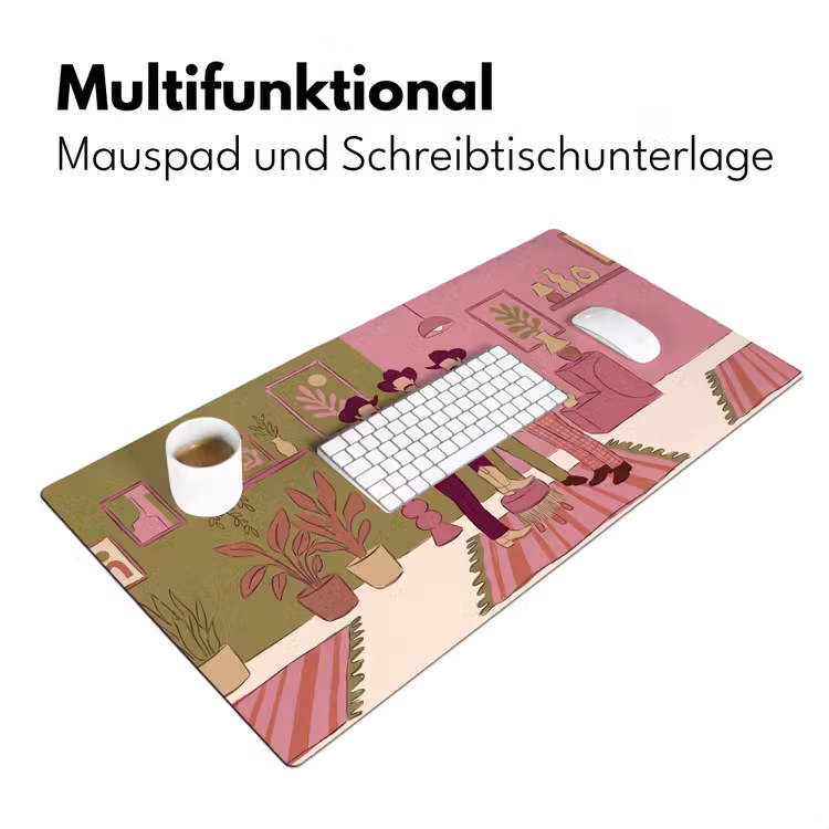 Schreibtischunterlage - Menschen – Männer – Hüte – Retro – Inneneinrichtung - Mensen - Mannen - Hoeden - Retro - Interieur Muismat XXL klein