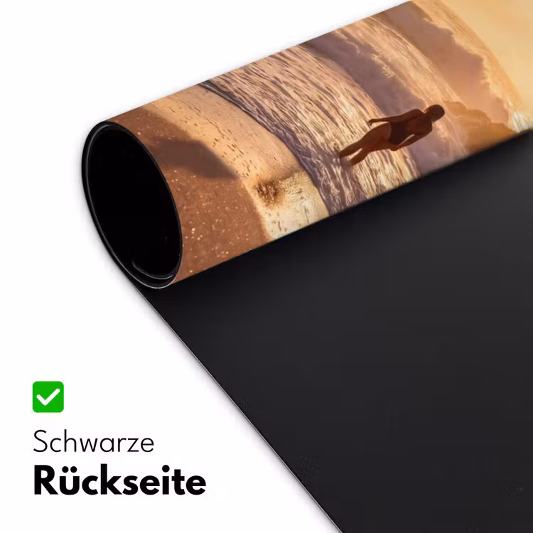 Schreibtischunterlage - Menschen – Ozean – Sonnenuntergang – Küste – Gold - Mensen - Oceaan - Zonsondergang - Kust - Goud Muismat XXL klein
