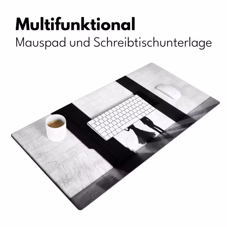 Mensen - Schaduw - Dans - Zwart-wit - Liefde Muismat XXL klein -ysfeer4_duits