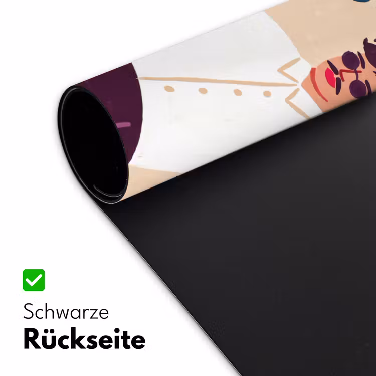Schreibtischunterlage - Menschen – Tablett – Essen – Modern – Bunt - Mensen - Dienblad - Eten - Modern - Kleurrijk Muismat XXL klein