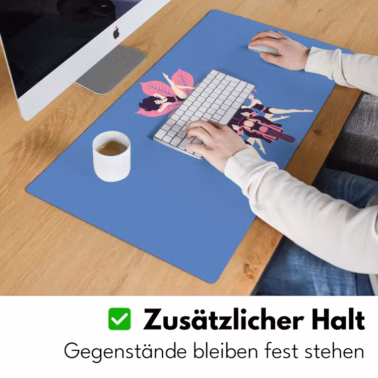 Schreibtischunterlage - Menschen – Tanz – Motorrad – Retro – Rosa - Mensen - Dans - Motor - Retro - Roze Muismat XXL klein