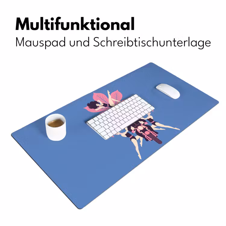 Schreibtischunterlage - Menschen – Tanz – Motorrad – Retro – Rosa - Mensen - Dans - Motor - Retro - Roze Muismat XXL klein